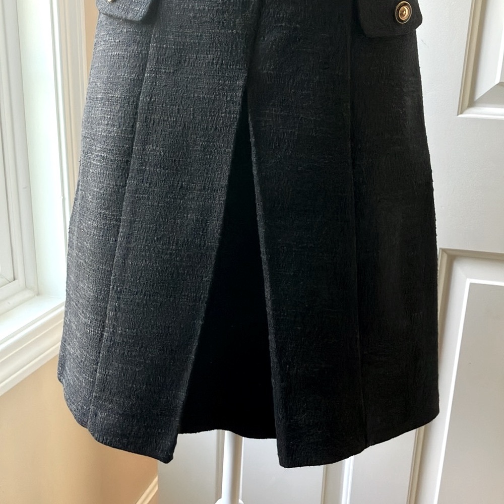 Miel A-line Pleated Mini Skirt Black Size 1 /US 0 - Picture 3 of 12